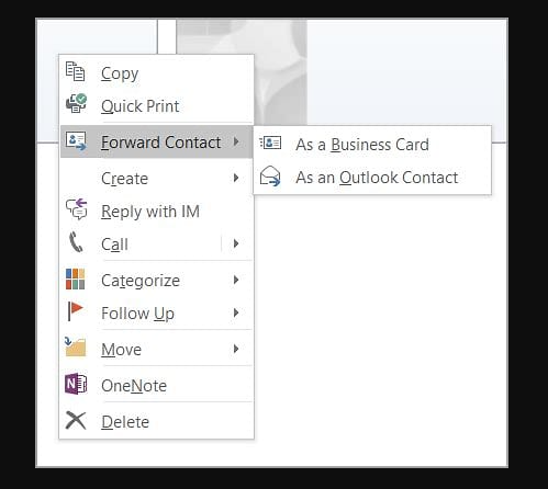 share contact group outlook 365